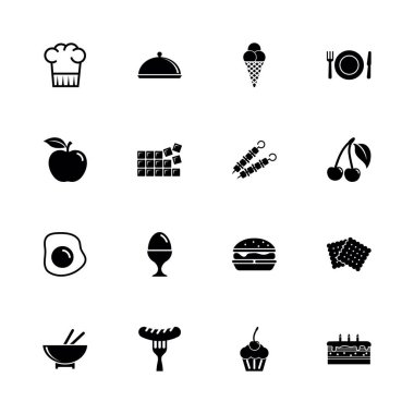 Gıda - düz vektör simgeler