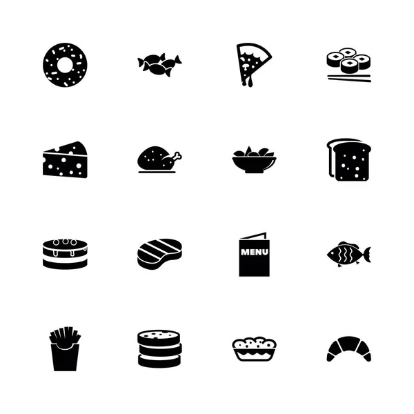 Food - flache Vektorsymbole — Stockvektor