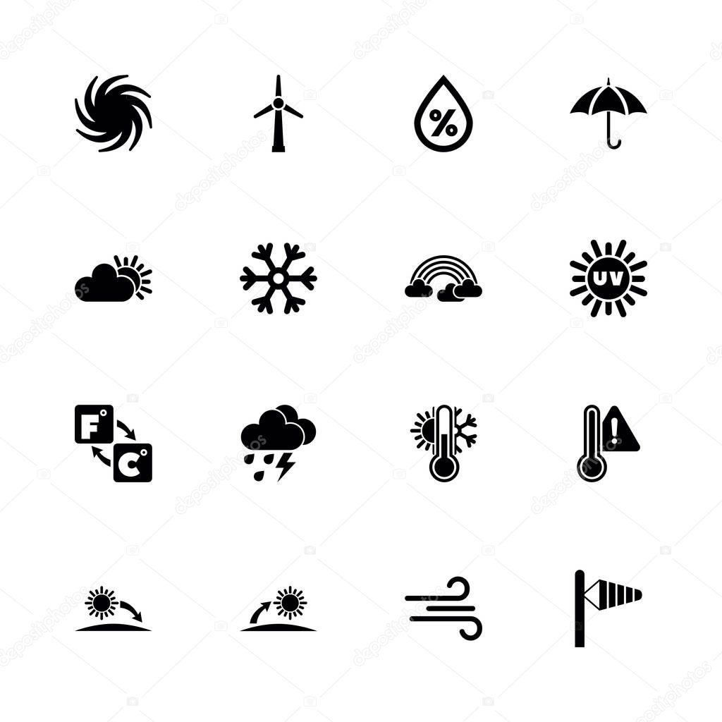 Weather - Flat Vector Icons