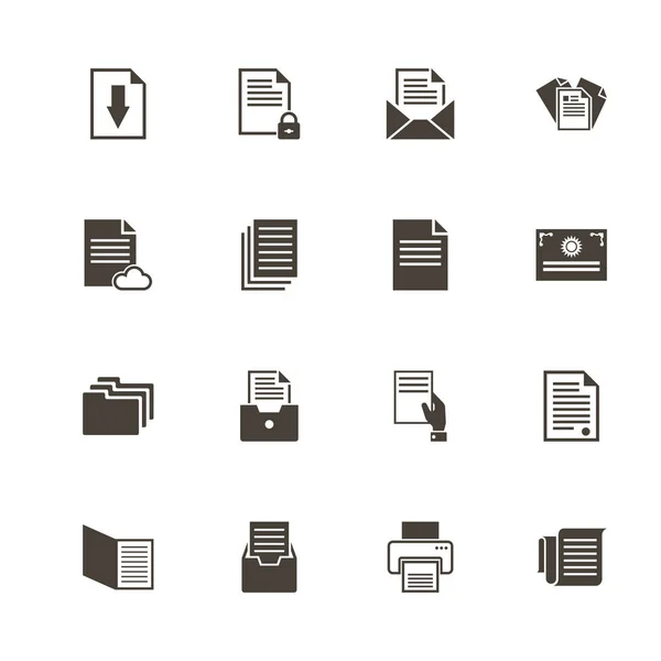 Documenten - platte Vector Icons — Stockvector