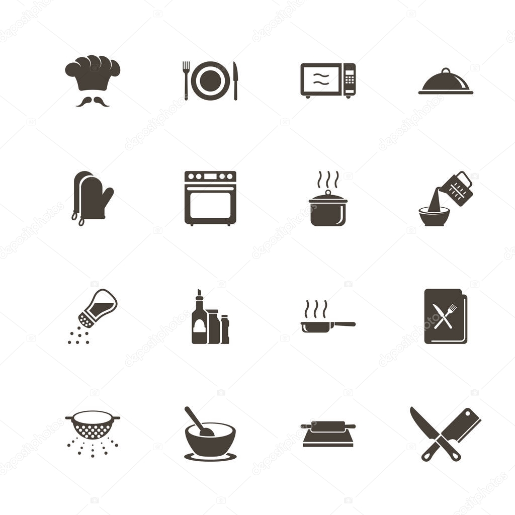 Cooking - Flat Vector Icons