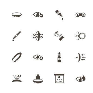 Göz merceğinin - düz vektör simgeler