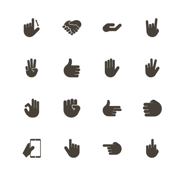 Hands - Flat Vector Icons