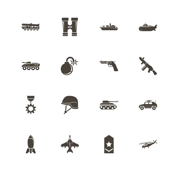 Military - Flat Vector Icons — Stock Vector