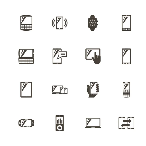 Мобільні пристрої - плоскі векторні іконки — стоковий вектор