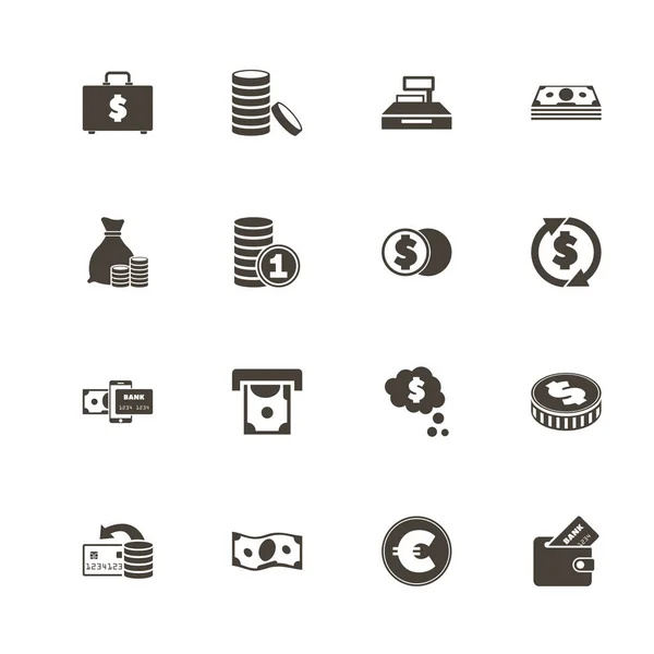 Geld - platte Vector Icons — Stockvector