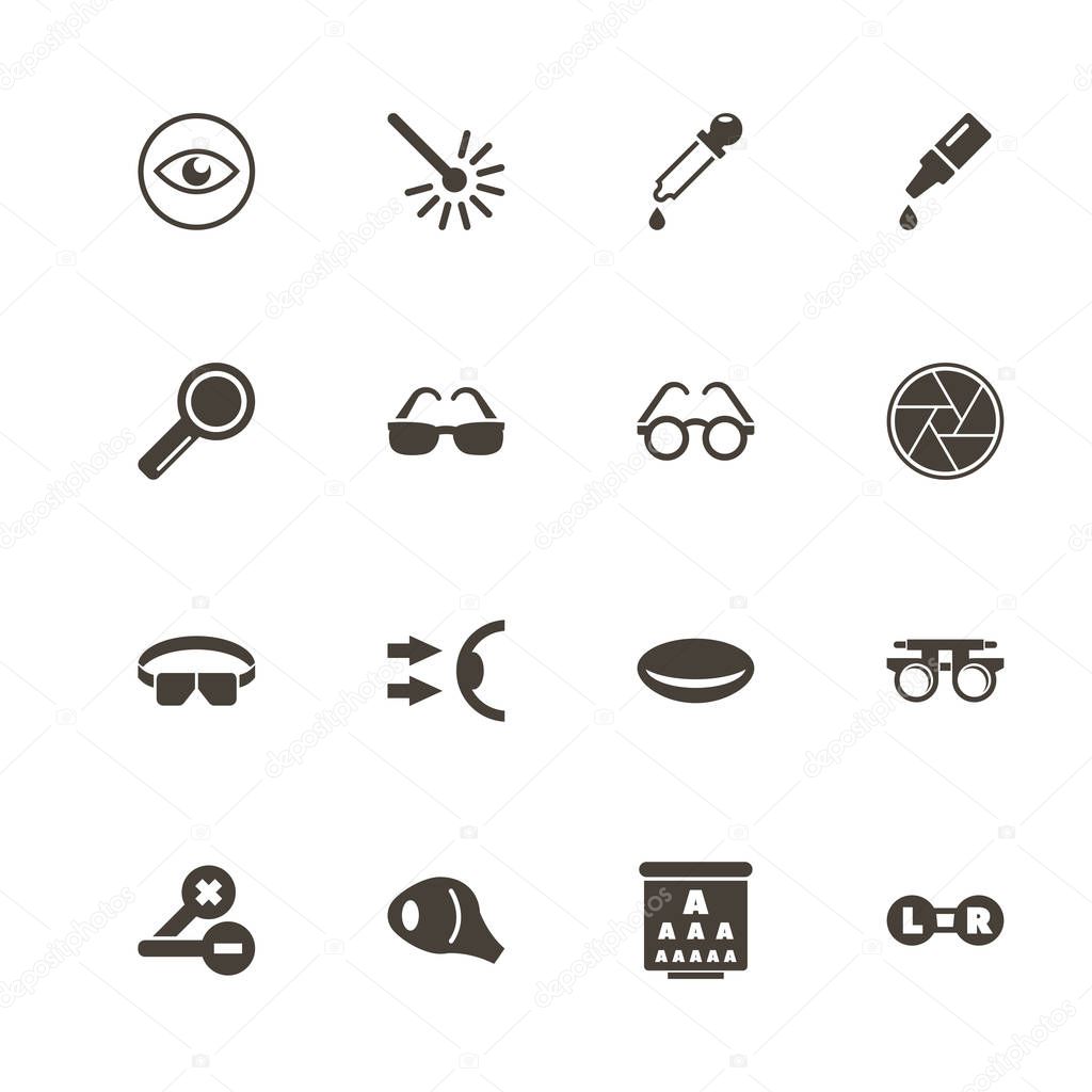 Optometry - Flat Vector Icons