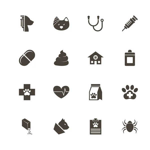 Huisdier Vet - platte Vector Icons — Stockvector