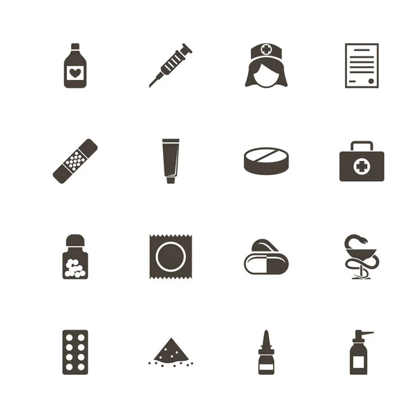 Apotheek - platte Vector Icons — Stockvector