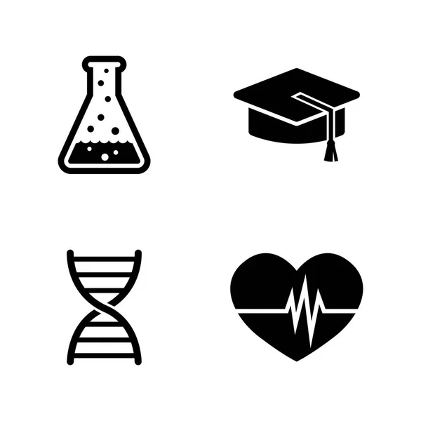 Study. Simple Related Vector Icons — Stock Vector
