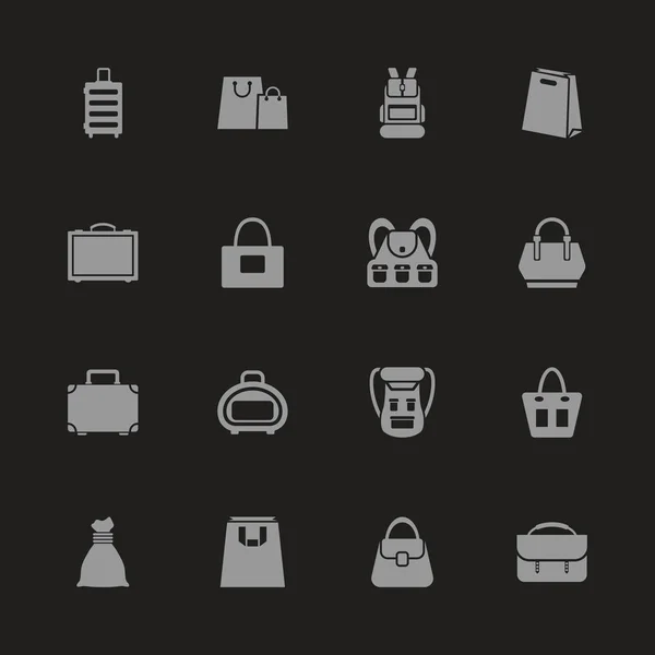 Bolsa - Iconos de vectores planos — Vector de stock