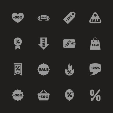 Etiketler - düz vektör simgeler indirim