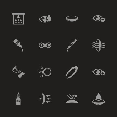 Göz merceğinin - düz vektör simgeler