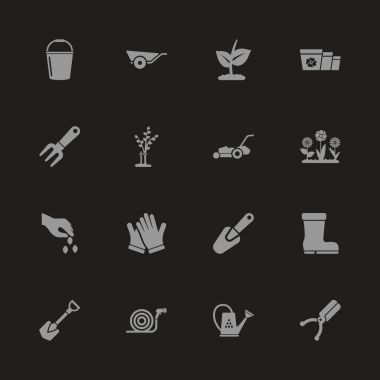 Bahçe - düz vektör simgeler