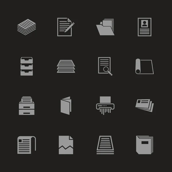 Документ - Плоские векторные иконки — стоковый вектор
