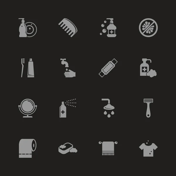 Hygiëne Fight - platte Vector Icons — Stockvector