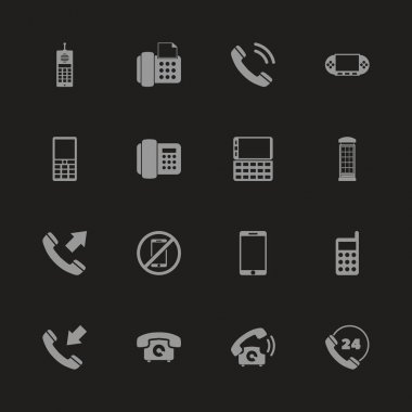 Telefonları - düz vektör simgeler