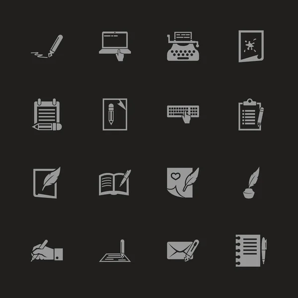 Schrijven - Flat Vector Icons — Stockvector