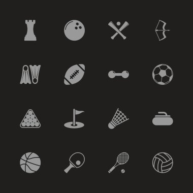 Spor - düz vektör simgeler