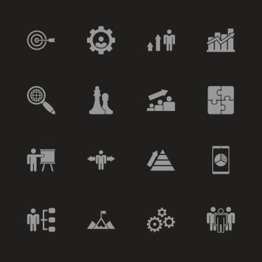 Strateji - düz vektör simgeler