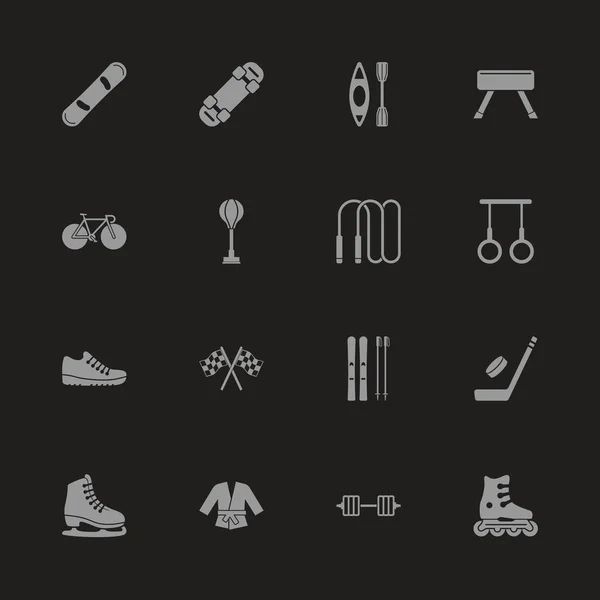 Deportes - Iconos de vectores planos — Vector de stock