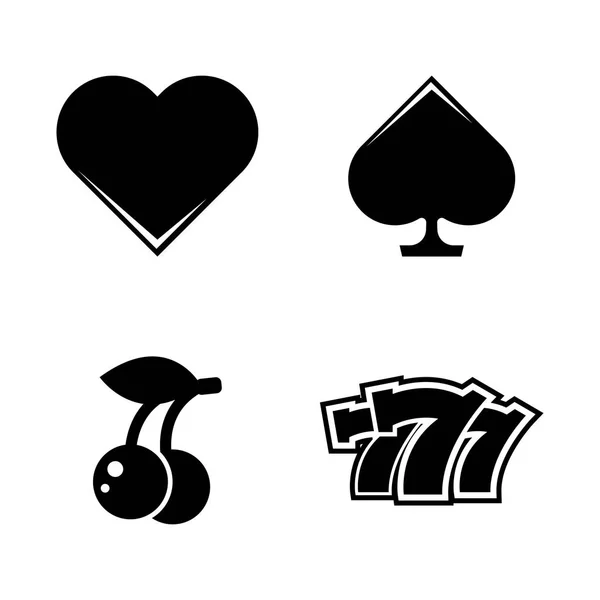 Casino. Simple Related Vector Icons — Stock Vector