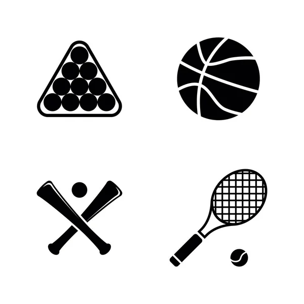 Sport bal. Eenvoudige verwante Vector Icons — Stockvector