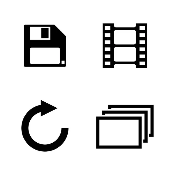 Het bewerken van foto's. Eenvoudige verwante Vector Icons — Stockvector