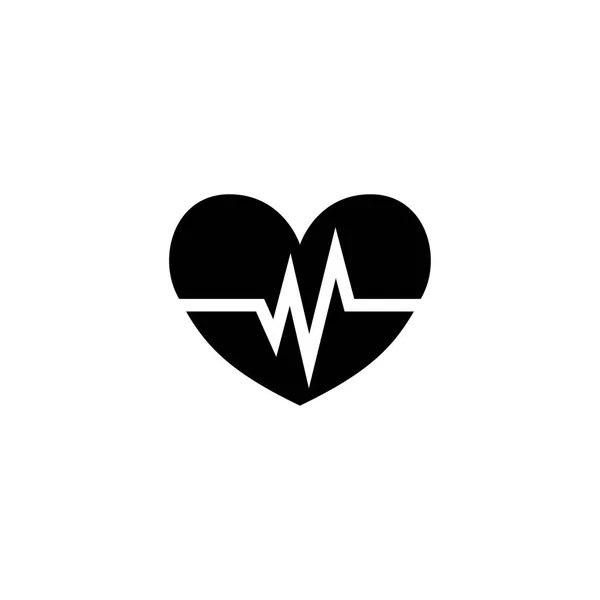 Ícone de vetor de frequência cardíaca — Vetor de Stock