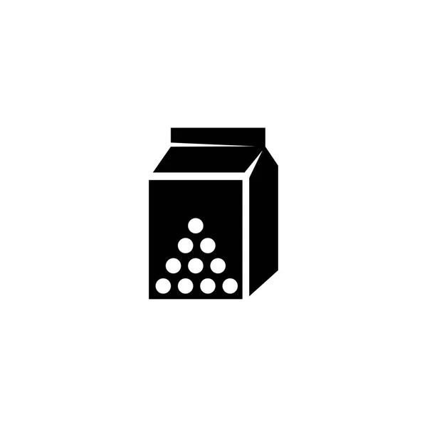 Melk Container Vector Pictogram Eenvoudige Vlakke Symbool Witte Achtergrond — Stockvector
