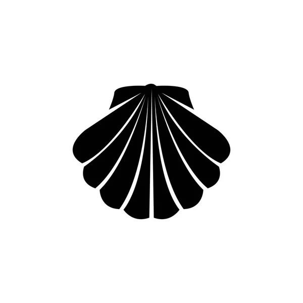 Muschel flach Symbol — Stockvektor