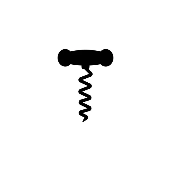 Corkscrew icon flat — Stock Vector