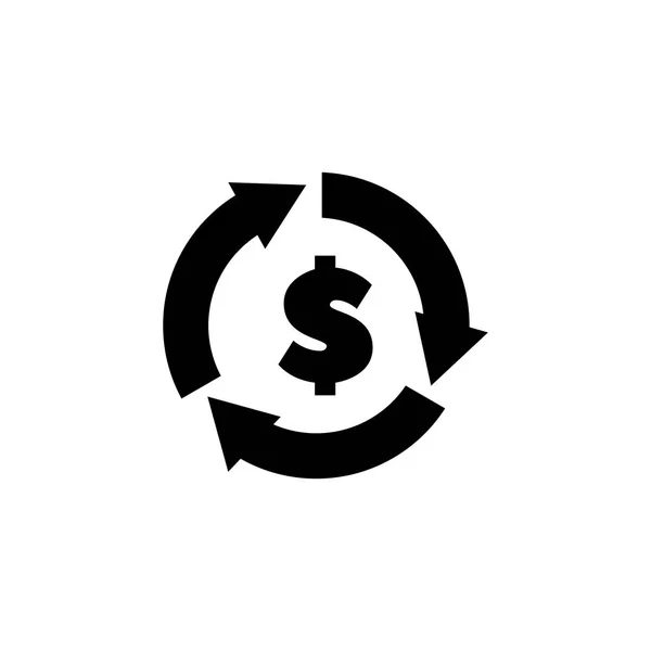 Currency Exchange Flat Vector Icon — Stock Vector