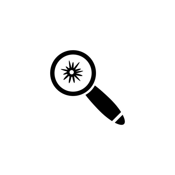 Bug Find Flat Vector Icon — Stock Vector