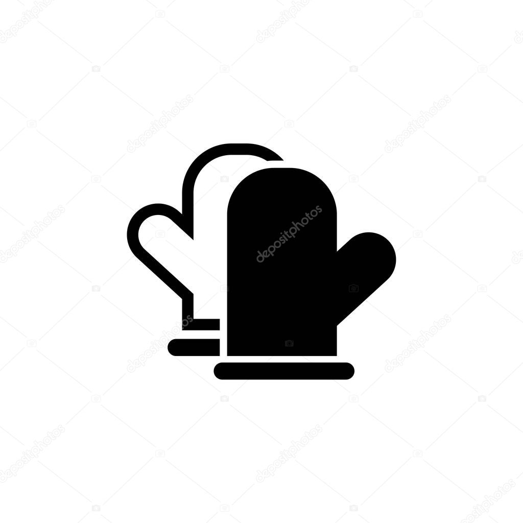 Mittens Flat Vector Icon