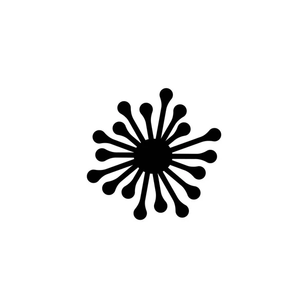 Virus. Unicellular Organism Flat Vector Icon — Stock Vector