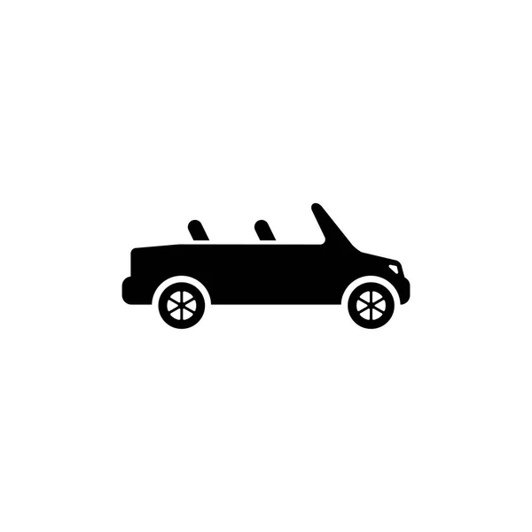 Cabriolet platt vektor symbol — Stock vektor