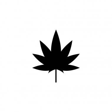 Esrar esrar yaprak kenevir düz vektör simgesi