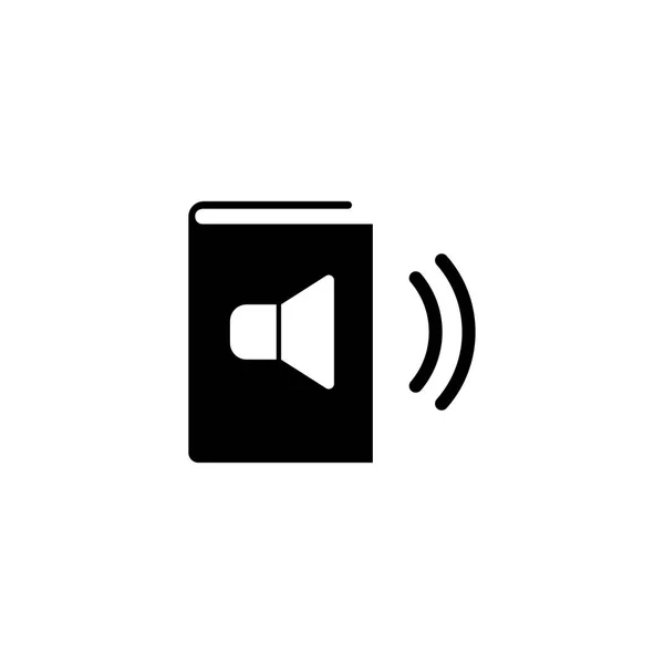 Audio en línea Book Flat Vector Icon — Vector de stock