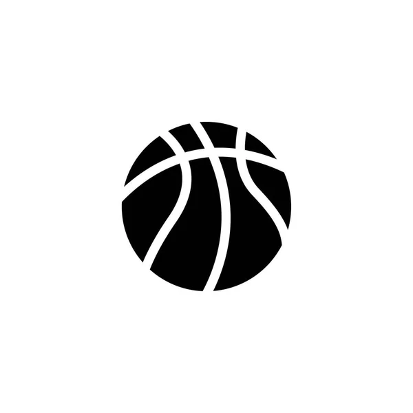 Koszykówka piłka wektor płaski ikona — Wektor stockowy