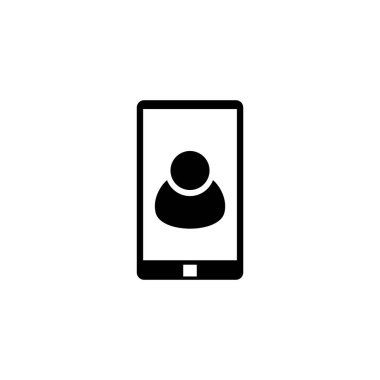 Video arama düz vektör simgesi