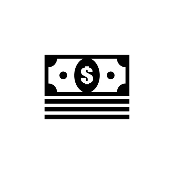 Cash Money lakás bankjegyek Vector Icon — Stock Vector