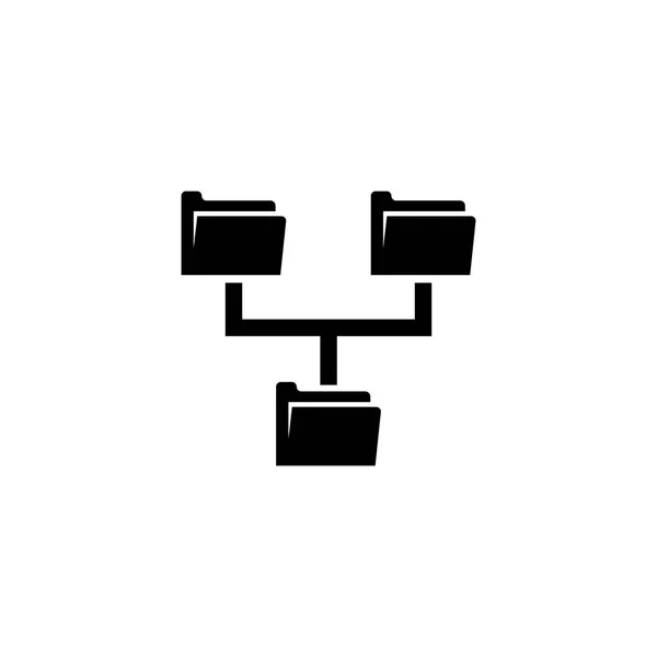 Структура папок икона плоского вектора — стоковый вектор