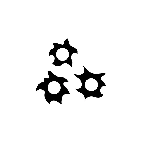 Bullet Hole ploché vektorové ikony — Stockový vektor