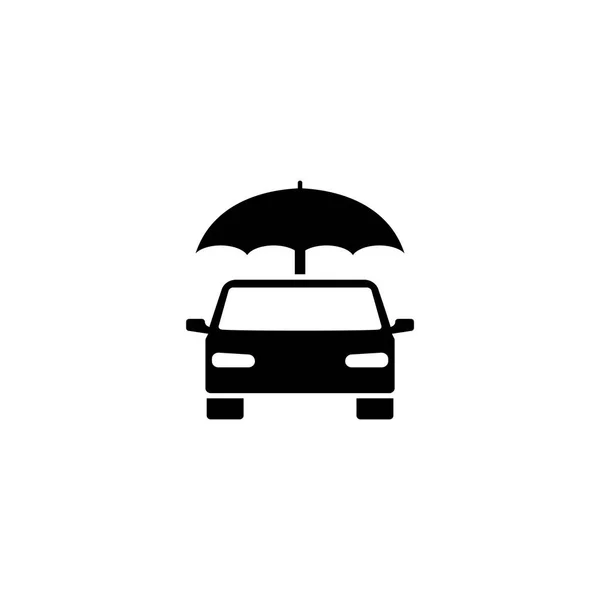 Verzekeringen auto paraplu platte Vector Icon — Stockvector