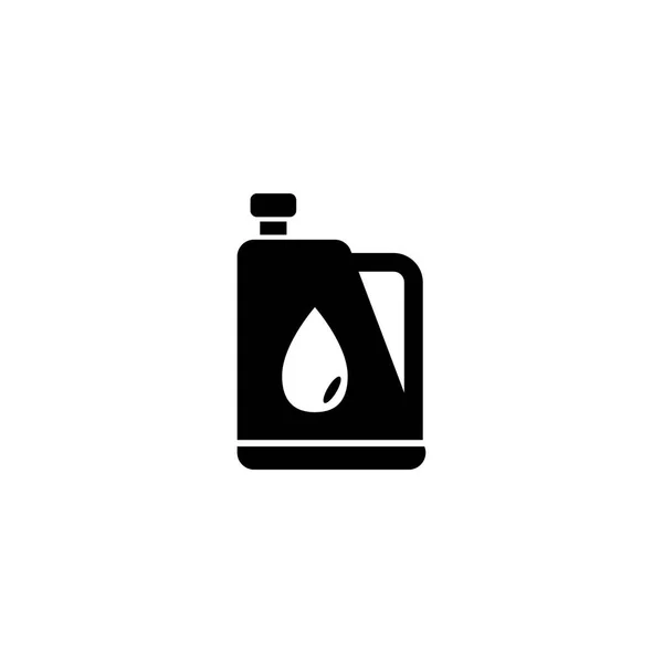 Icono del vector plano del tanque de aceite del motor — Vector de stock