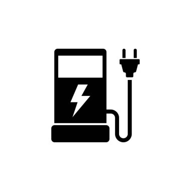 Eco elektrik yakıt pompası düz vektör simgesi