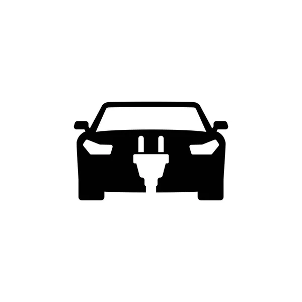Ícone plano do vetor do carro da energia elétrica — Vetor de Stock