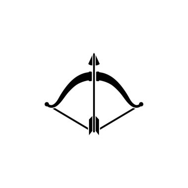 Ok ve yayla düz vektör simgesi