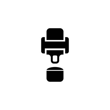 Emniyet kemeri düz vektör simgesi